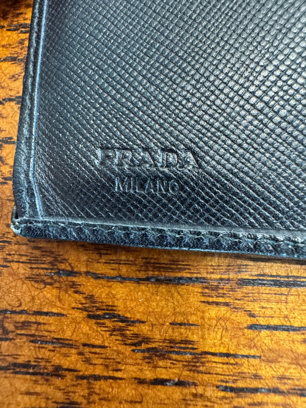 Prada Vintage Black Saffiano Leather Kisslock Bi-Fold Wallet w/COA - Picture 5 of 12
